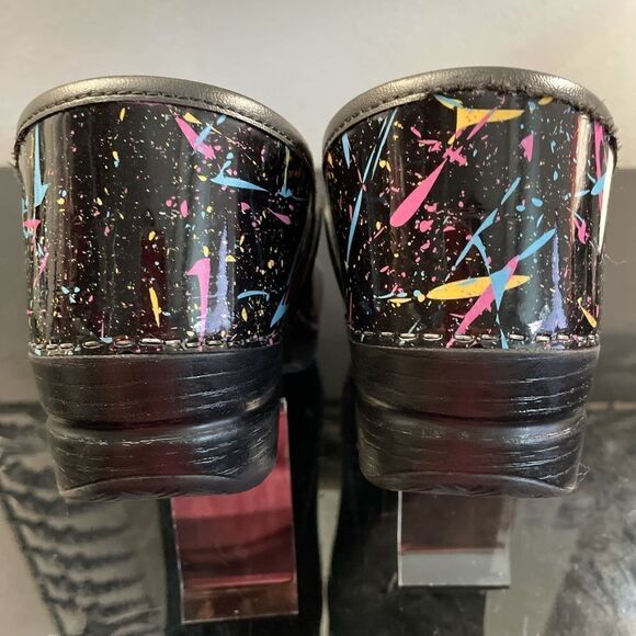 Dansko Professional BLK Pt Colorful Clogs WMS 40 - Picture 5 of 10